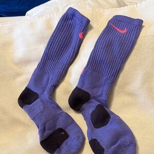 Nike Purple and Black Athletic Socks